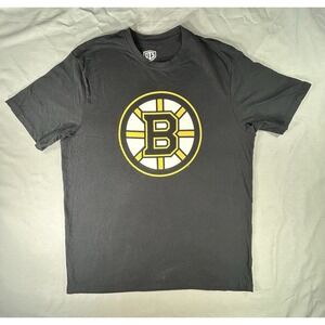 OTS Boston Bruins short‎ sleeve black Tshirt women's XL NHL